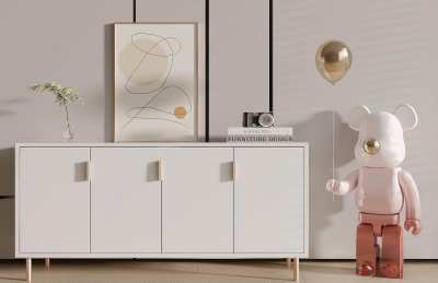 现代玄关柜3D模型下载